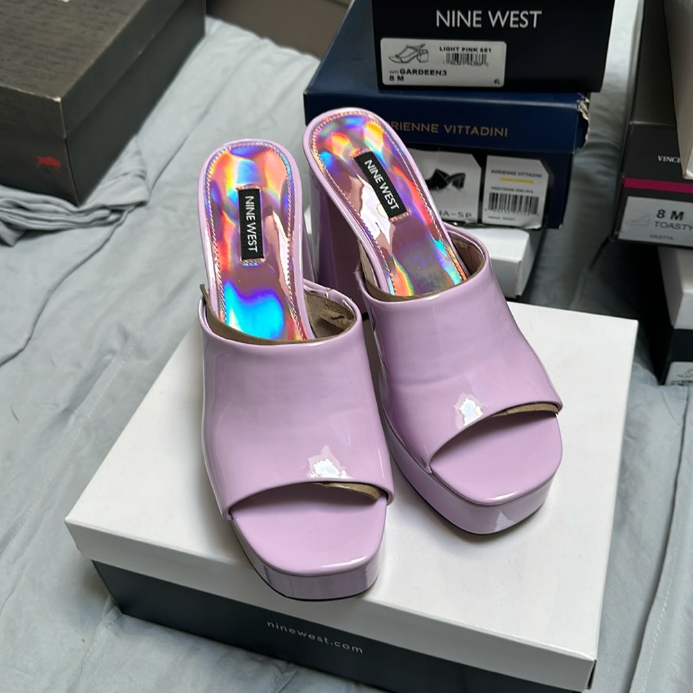 lavender Nine West heels